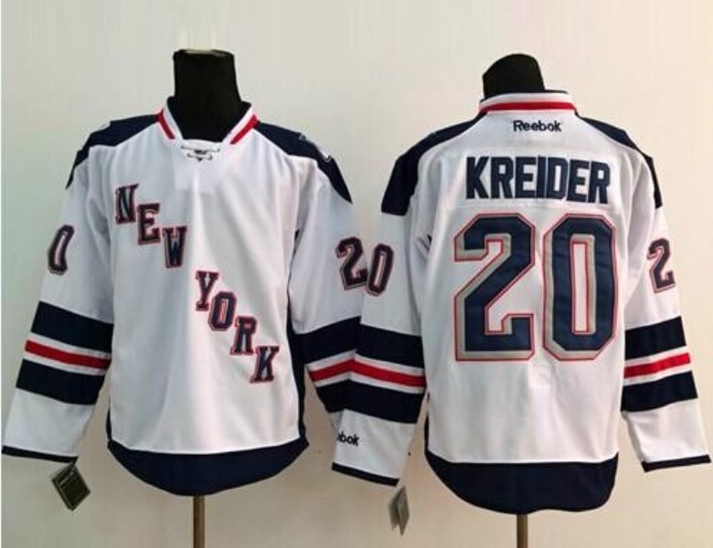 NHL Rangers 20 Chris Kreider White 2014 Stadium Series Men Jersey