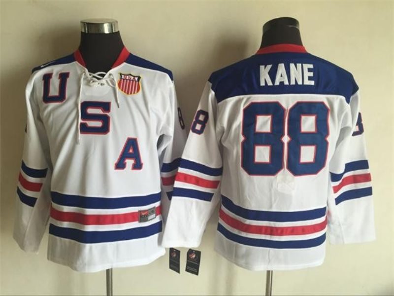 Team USA 88 Patrick Kane White 2010 Olympic 1960 Throwback Hockey Nike Youth Jersey