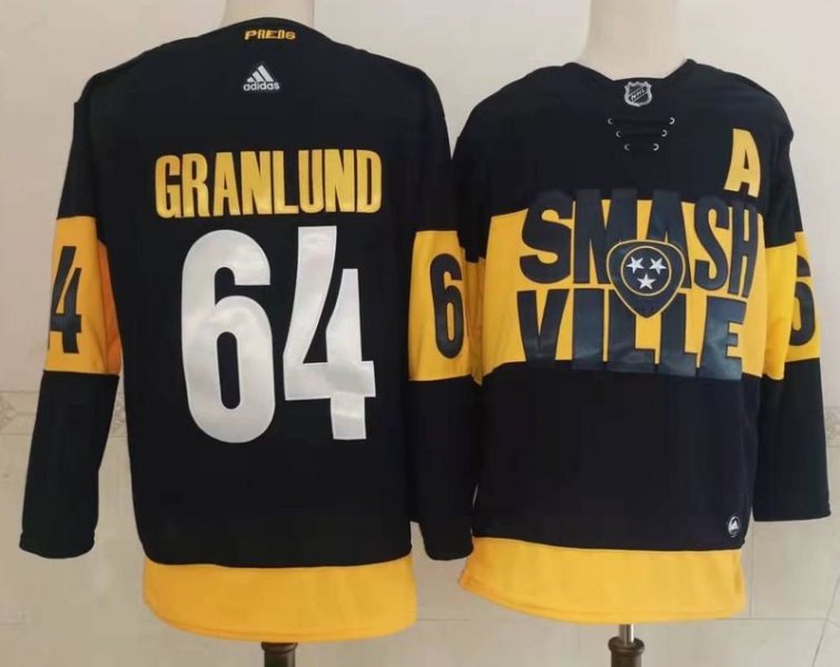 NHL Predators 64 Mikael Granlund 2022 New Adidas Men Jersey