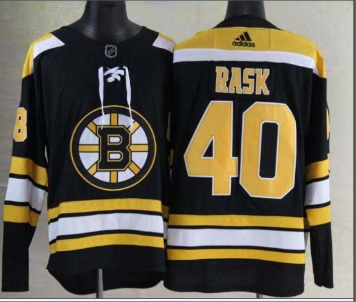 NHL Bruins 40 Tuukka Rask Black Adidas Men Jersey