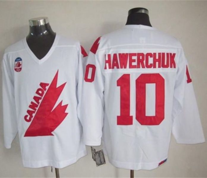 Olympic 1991 CA. 10 Dale Hawerchuk White CCM Throwback Stitched NHL Jersey