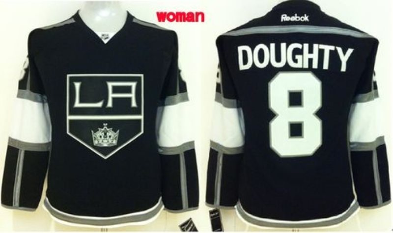 NHL Kings 8 Drew Doughty Black Home Women Jersey