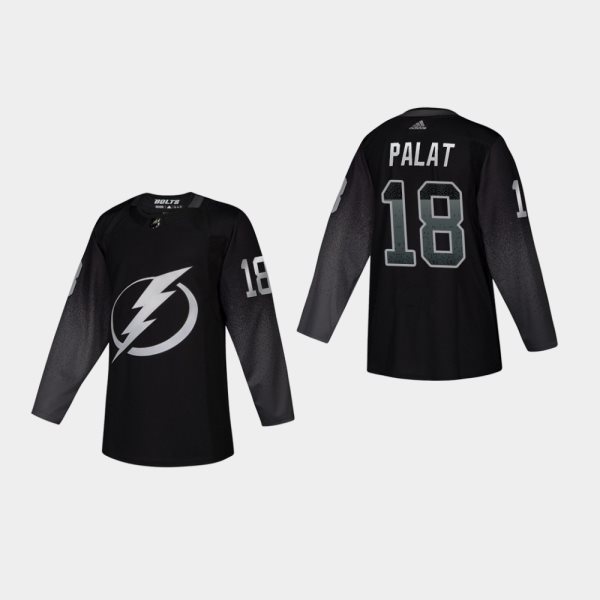 NHL Lightning 18 Ondrej Palat Black Alternate Adidas Men Jersey