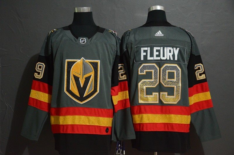 NHL Golden Knights 29 Marc-Andre Fleury Gray Drift Fashion Adidas Men Jersey