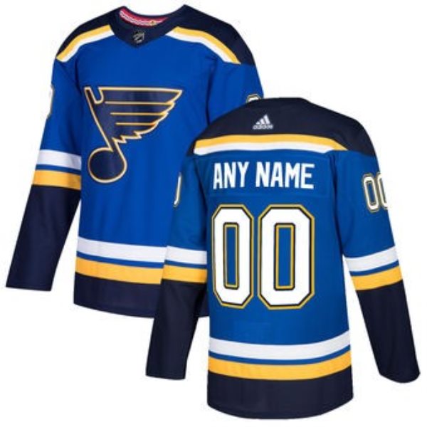 NHL St. Louis Blues Blue Customized Adidas Men Jersey