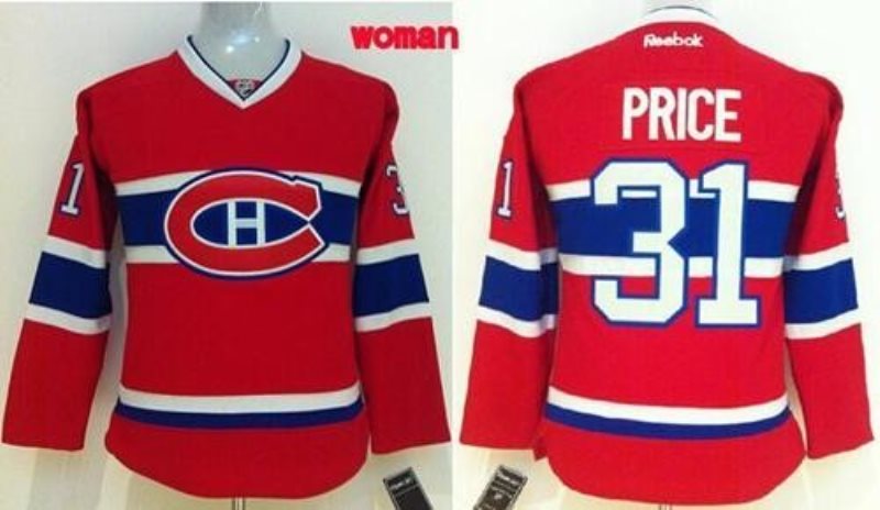NHL Canadiens 31 Carey Price Red CH Women Jersey