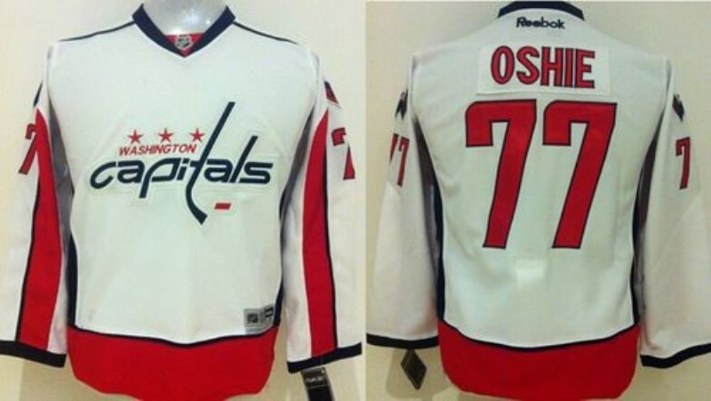 NHL Capitals 77 T.J Oshie White Youth Jersey