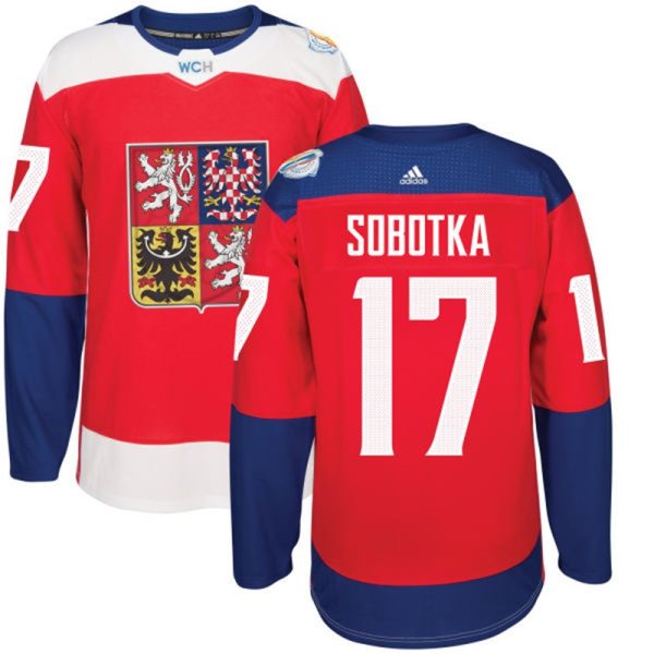 Team Czech Republic 17 Vladimir Sobotka Republic AAAA 2016 World Cup Of Hockey Red Jersey