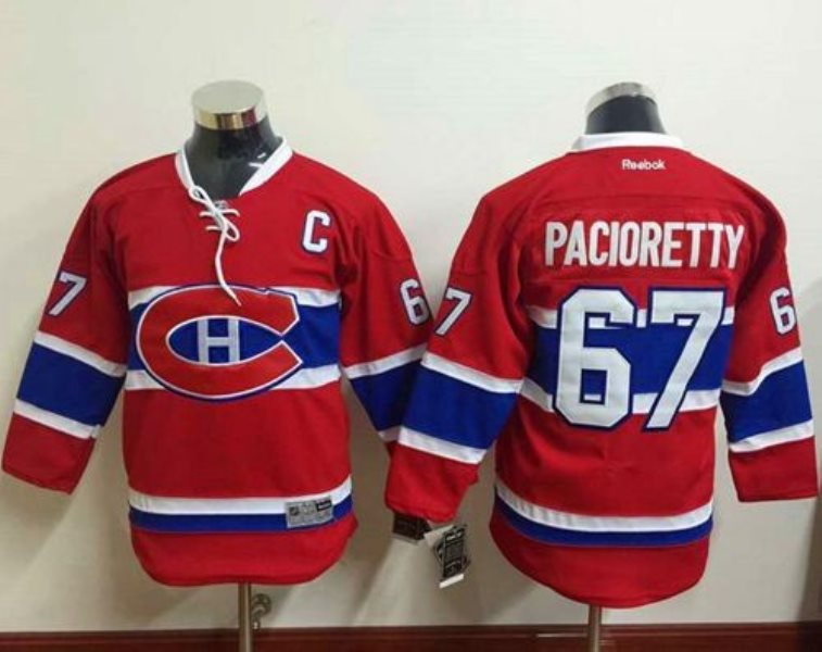 NHL Canadiens 67 Max Pacioretty Red C Patch Youth Jersey