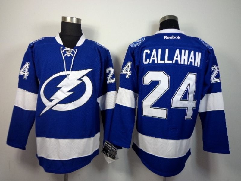 NHL Lightning 24 Ryan Callahan blue Men Jersey