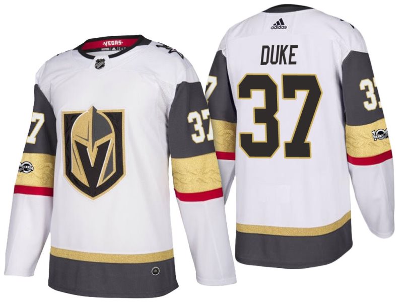 NHL Vegas Golden Knights 37 Reid Duke White Adidas Men Jersey