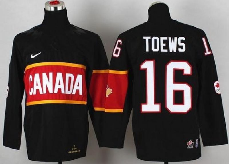 Team Canada 2014 Olympic 16 Jonathan Toews Black Stitched Youth NHL Jersey