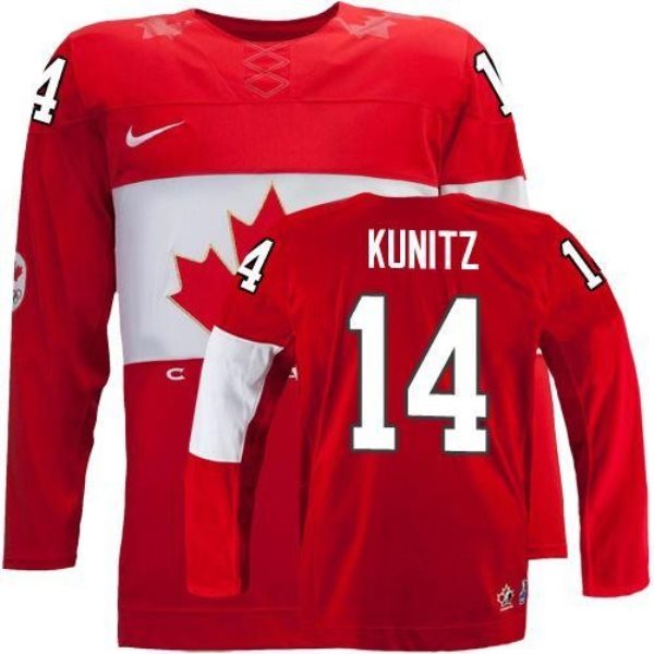 Team Canada 2014 Olympic No.14 Chris Kunitz Red Hockey Jersey