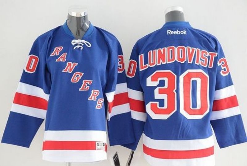 NHL Rangers 30 Henrik Lundqvist Blue Home Youth Jersey