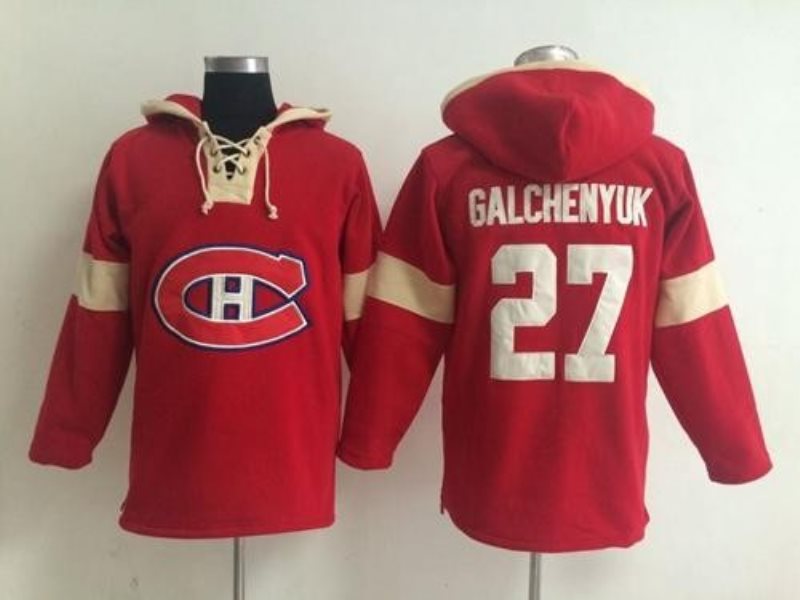 NHL Canadiens 27 Alex Galchenyuk Red Pullover Men Hoodie