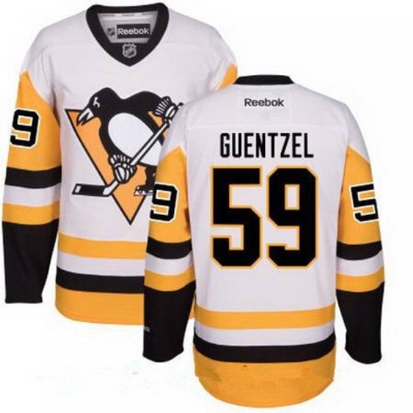 NHL Pittsburgh Penguins 59 Jake Guentzel White Third Stitched Reebok Men Jersey