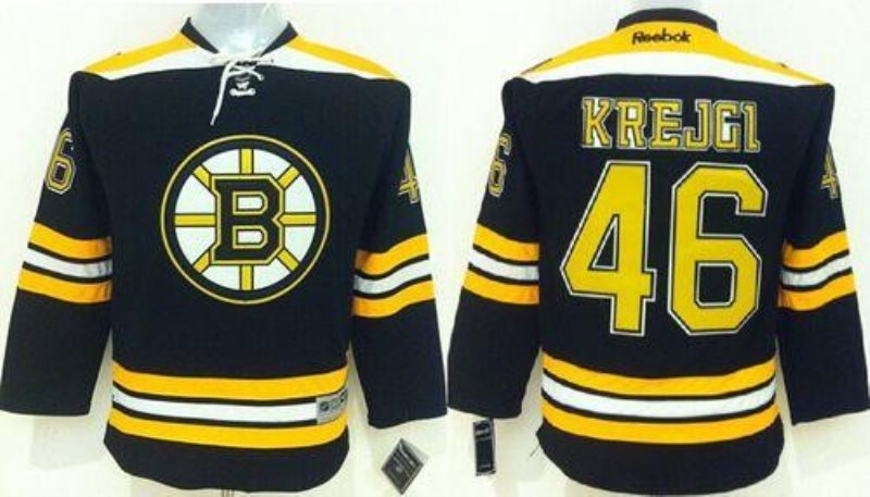 NHL Bruins 46 David Krejci Black Youth Jersey