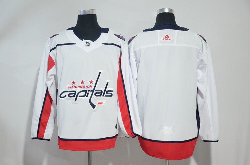 NHL Capitals Blank White Adidas Men Jersey
