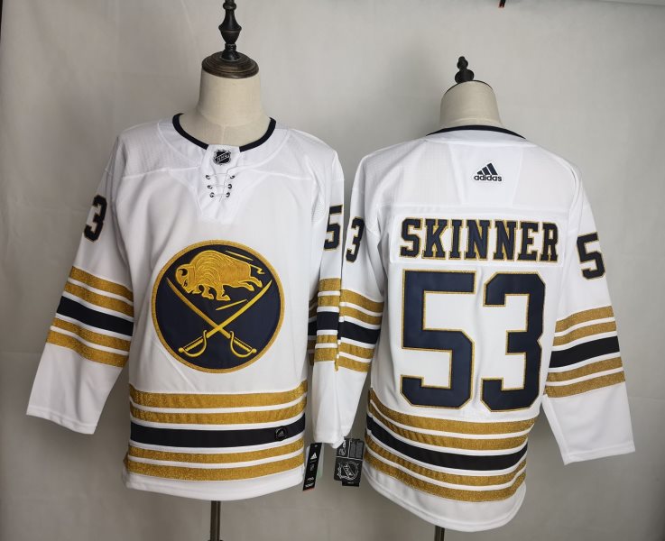 NHL Sabres 53 Jeff Skinner White 50th anniversary Adidas Men Jersey