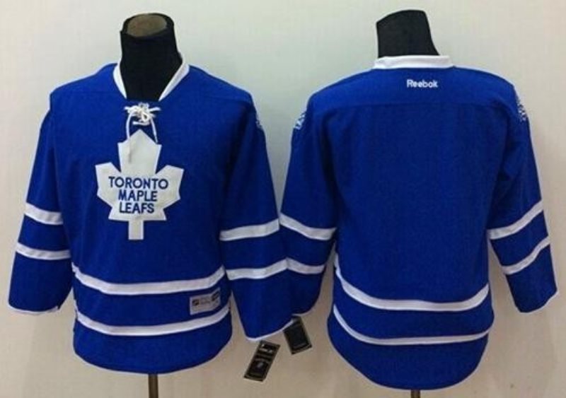 NHL Maple Leafs Blank Blue Youth Jersey