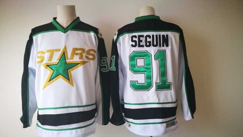 NHL Stars 91 Tyler Seguin White CCM Men Jersey
