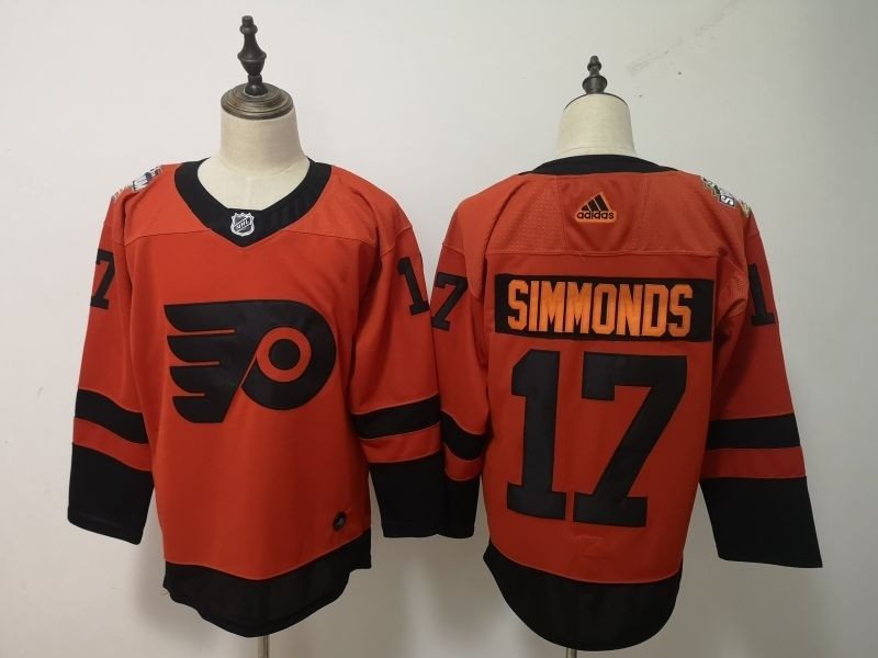 NHL Flyers 17 Wayne Simmonds 2019 Stadium Series Orange Adidas Men Jersey