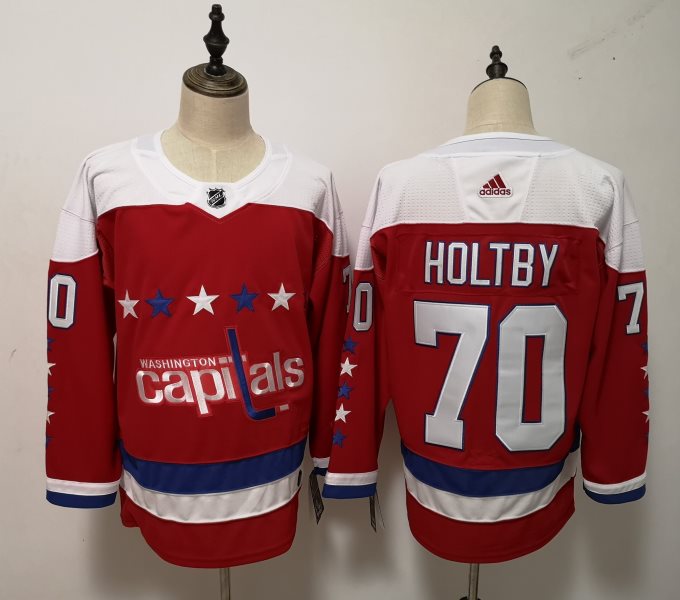 NHL Capitals 70 Braden Holtby Red Alternate Adidas Men Jersey