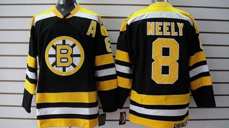 NHL Bruins 8 Cam Neely Black CCM Throwback Men Jersey