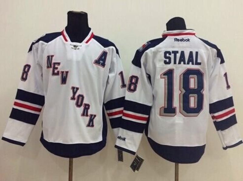 NHL Rangers 18 Marc Staal White 2014 Stadium Series Men Jersey