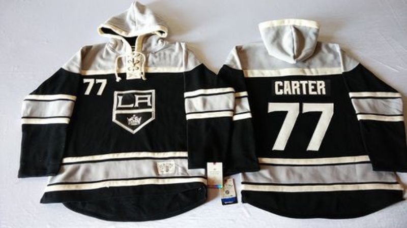 NHL Kings 77 Jeff Carter Black Men Sweatshirt