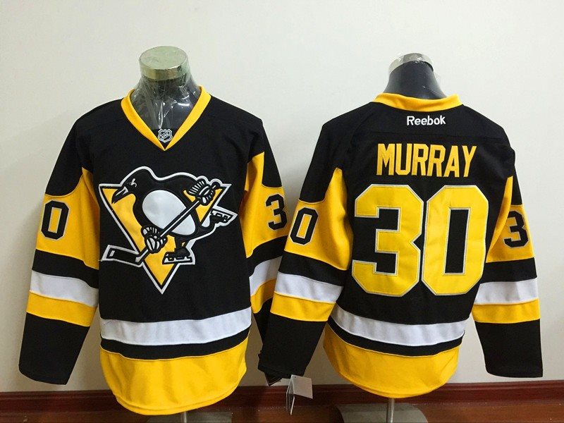 NHL Penguins 30 Matt Murray Black Alternate Men Jersey