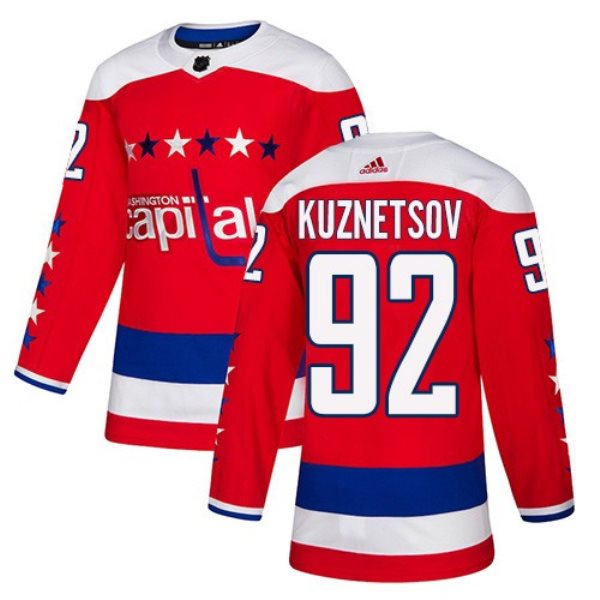 NHL Capitals 92 Evgeny Kuznetsov Red Alternate Adidas Men Jersey