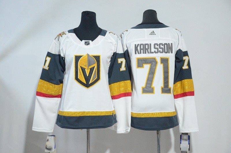 NHL Vegas Golden Knights 71 William Karlsson White Adidas Youth Jersey