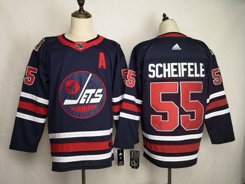 NHL Jets 55 Mark Sceifele Blue 2019 New Adidas Men Jersey