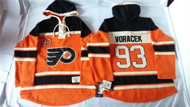 NHL Flyers 93 Jakub Voracek Orange Men Sweatshirt
