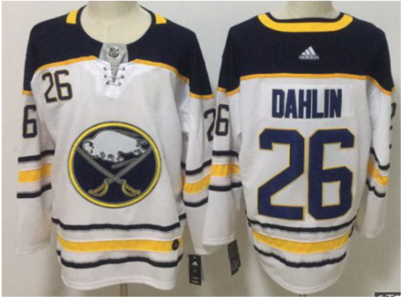 NHL Sabres 26 Rasmus Dahlin White Adidas Men Jersey