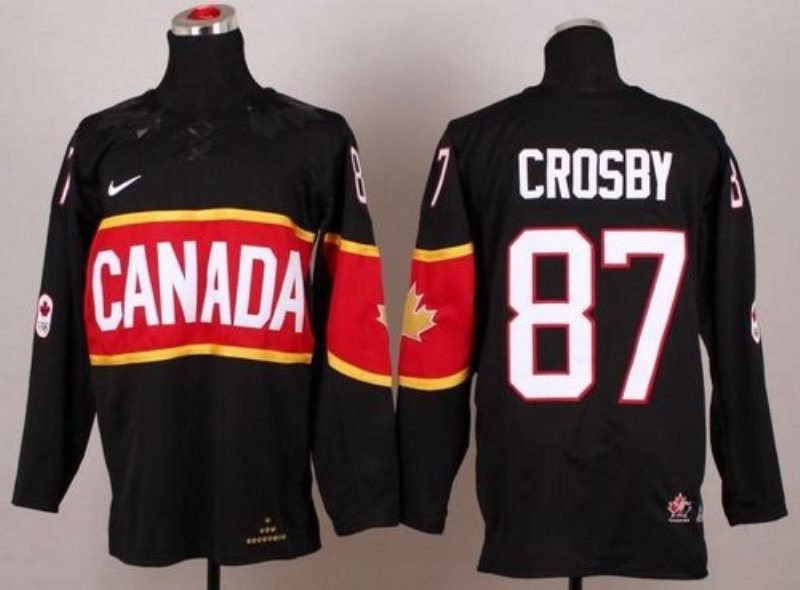 Team Canada 2014 Olympic No.87 Sidney Crosby Black Hockey Jersey