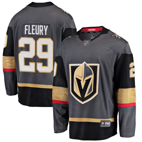 NHL Vegas Golden Knights 29 Marc-Andre Fleury Gray Fanatics Men Jersey