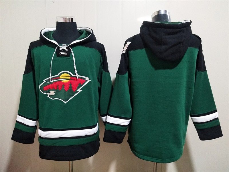 NHL Minnesota Wild Green Blank Sweatshirt Hoodie