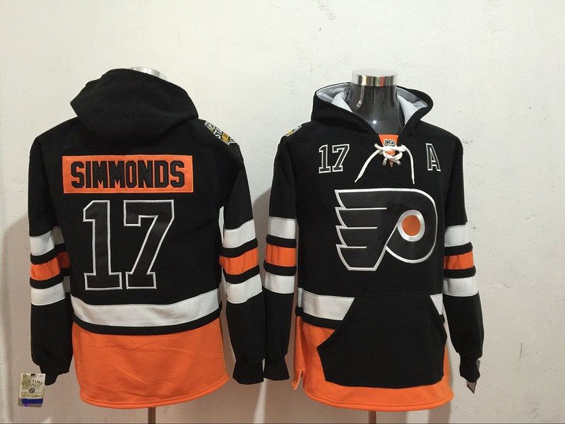 NHL Flyers 17 Wayne Simmonds Black Reebok Men Sweatshirt