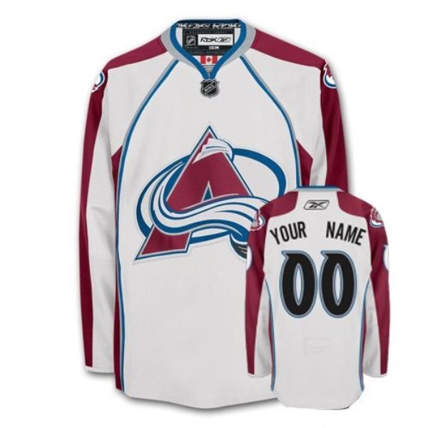 NHL Avalanche White Customized Men Jersey