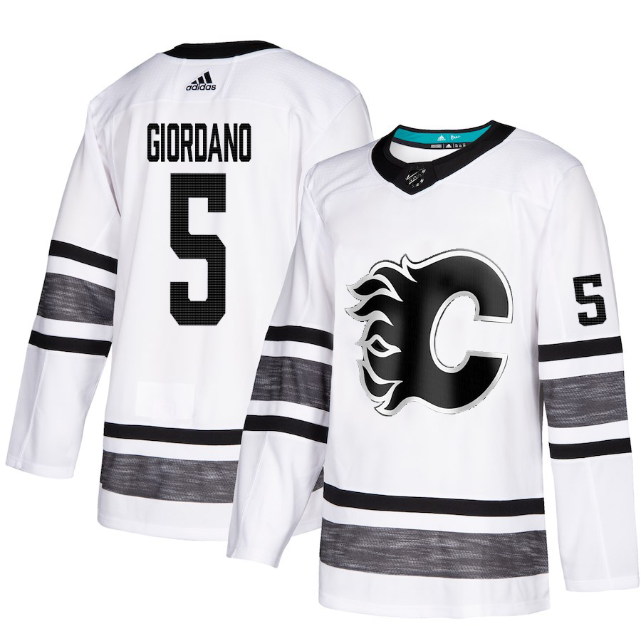 Adidas Flames #5 Mark Giordano White 2019 All-Star Game Parley Authentic Stitched NHL Jersey