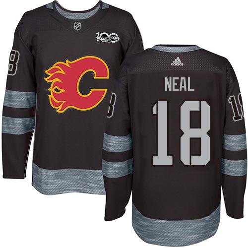 Adidas Flames #18 James Neal Black 1917-2017 100th Anniversary Stitched NHL Jersey