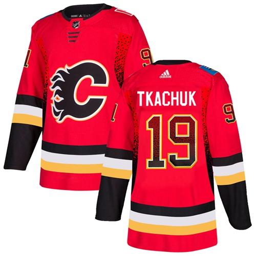 Adidas Flames #19 Matthew Tkachuk Red Home Authentic Drift Fashion Stitched NHL Jersey