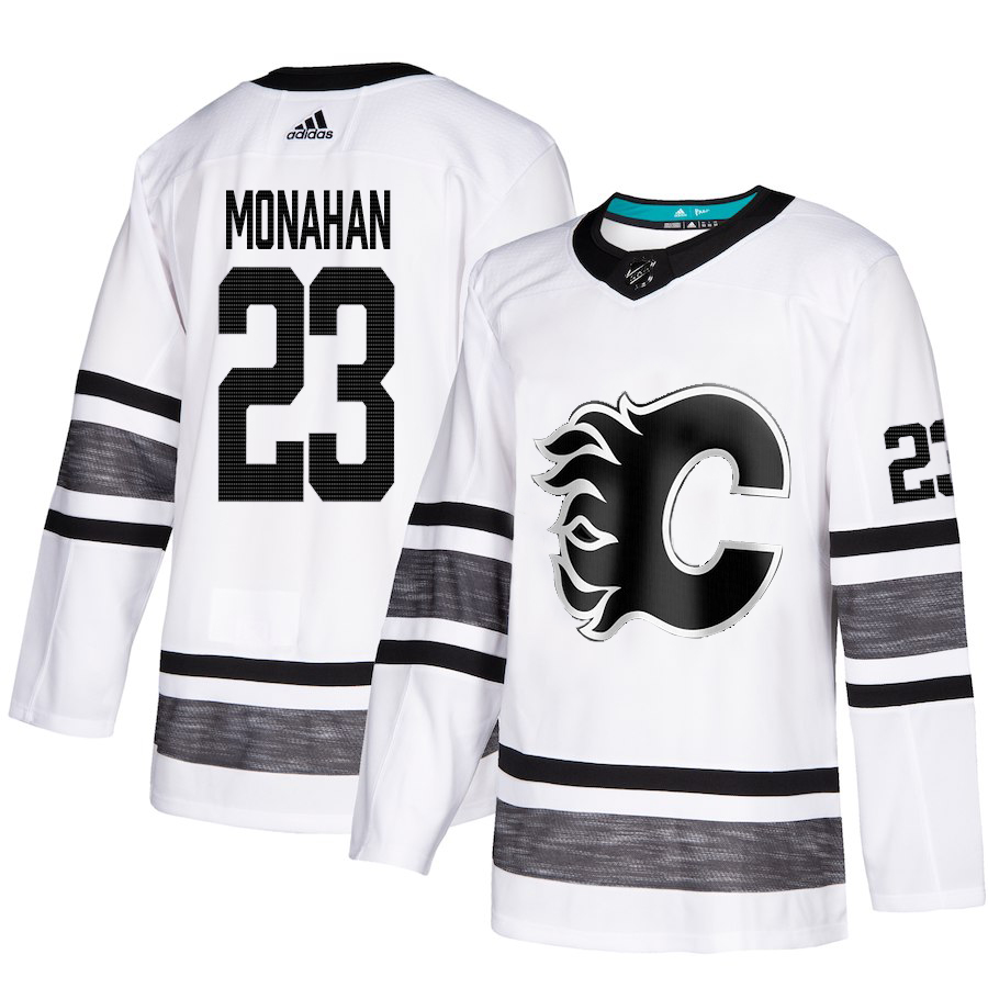 Adidas Flames #23 Sean Monahan White 2019 All-Star Game Parley Authentic Stitched NHL Jersey