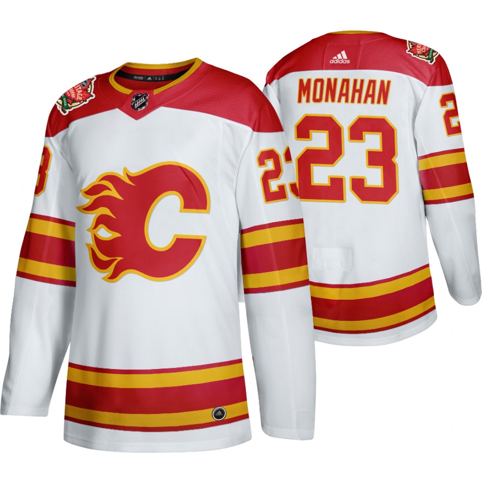 Calgary Flames #23 Sean Monahan Men's 2019-20 Heritage Classic Authentic White Stitched NHL Jersey