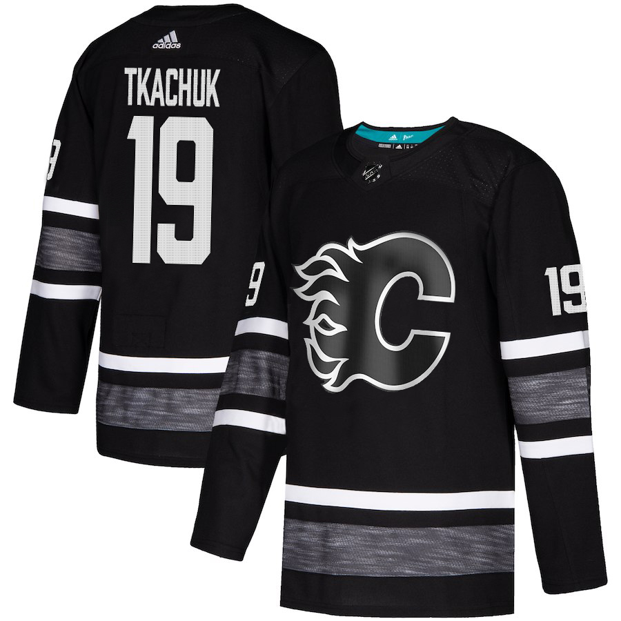 Adidas Flames #19 Matthew Tkachuk Black 2019 All-Star Game Parley Authentic Stitched NHL Jersey