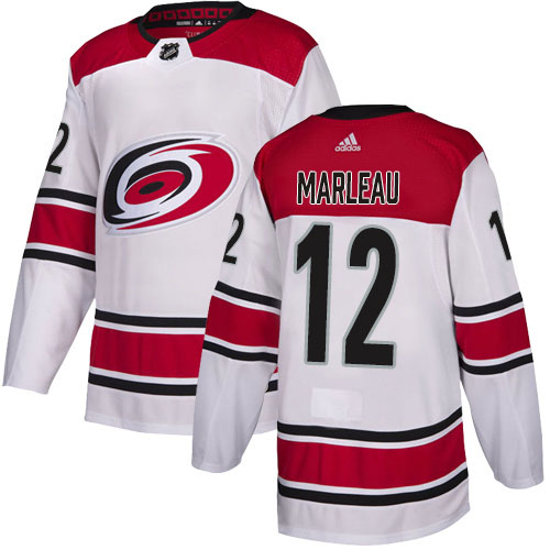 Adidas Hurricanes #12 Patrick Marleau White Road Authentic Stitched NHL Jersey