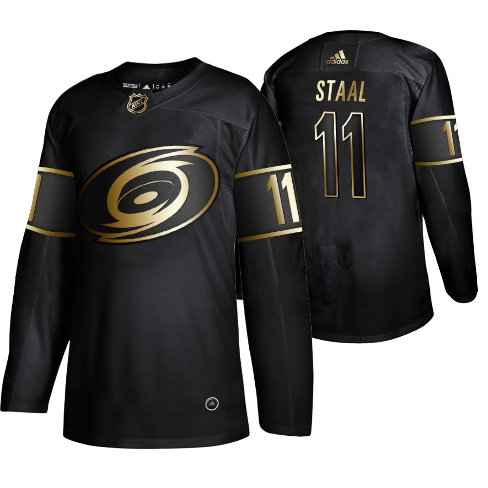 Adidas Hurricanes #11 Jordan Staal Men's 2019 Black Golden Edition Authentic Stitched NHL Jersey