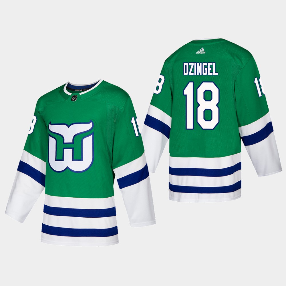Hartford Whalers #18 Ryan Dzingel Adidas 2019-20 Heritage Authentic Player NHL Jersey Green